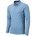 thumbnail image 2 of TGW Men's Solid Long Sleeve Golf Polo Shirt for Golfing Light Blue 2Xl, 2 of 2