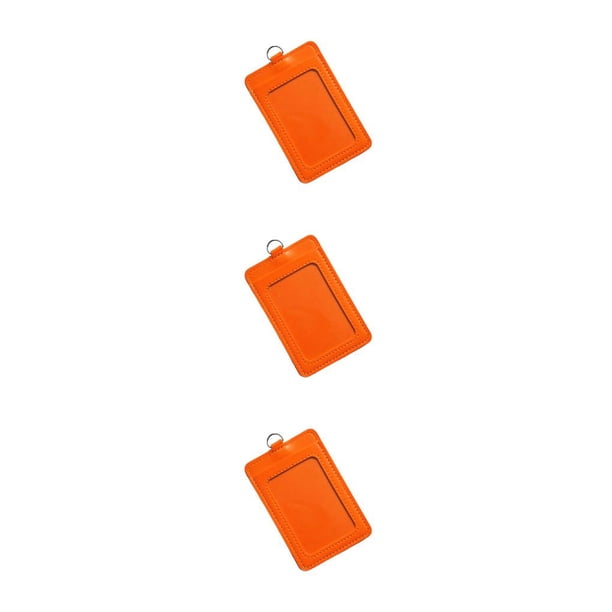 Sidaley 10 Uds. De tarjeteros de identificación, carcasa protectora para oficina, funda para tarjetas de autobús, Vertical/naranja Type1 NO1