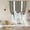 Black, Brown, variant on Grey Stripe Tie Up Curtains 45 Inches Long, Kitchen Window Curtains Over Sink, Gray Striped Modern Minimalist Geometric Lines Small Window Curtains Balloon Curtains Valances for Bedroom/Cafe 34"x45"