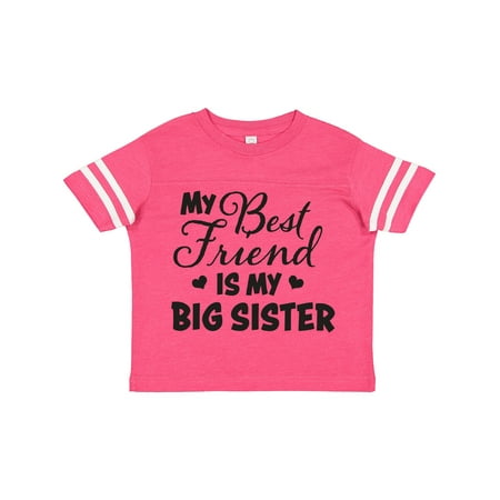 

Inktastic My Best Friend is My Big Sister with Hearts Gift Toddler Boy or Toddler Girl T-Shirt
