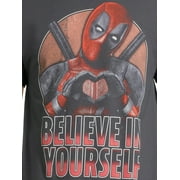 Deadpool Mens Believe in Yourself Graphic Tee, Sizes S-3XL