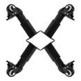 thumbnail image 1 of OFFIGAM 4pcs Table Legs With Wheels Black Metal Adjustable Height Strong And Durable, 1 of 8