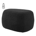 thumbnail image 2 of Pemberly Row Modern Fabric Small Ottoman in Palladian Charcoal, 2 of 12