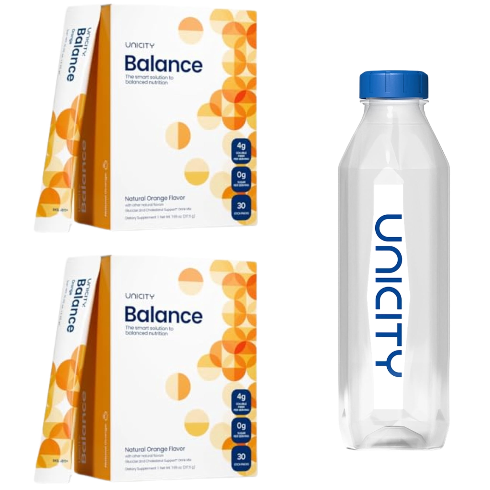 UNICITY TRIO: Mixed Berry Balance (1 Box) & Natural Lemon Unimate