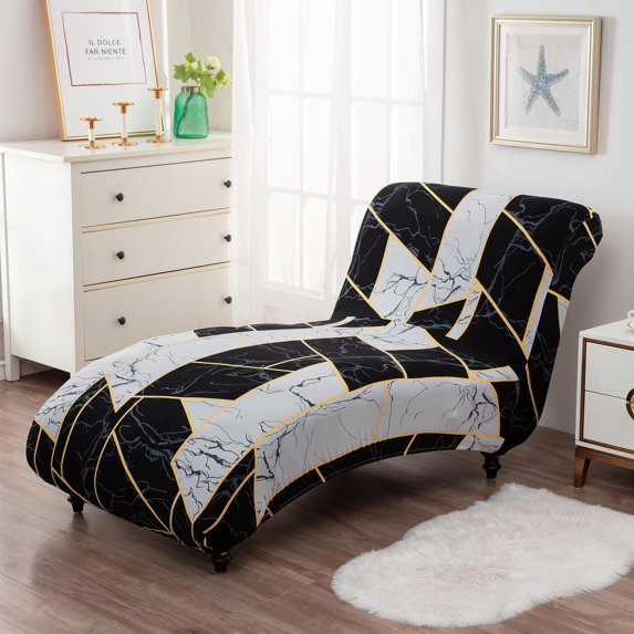 Cover Stretch Living Room Chaise Slipcover Armless Soft Chair Cover for Lounge Furniture B