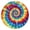 Colorful Tie Dye-1, variant on Rainbow Tie Dye Sunburst Round Fitted Tablecloth with Elastic Edge,Dining Table Cover Waterproof,Outdoor Round Tablecloth for Camping,Dining,Indoor and Outdoor