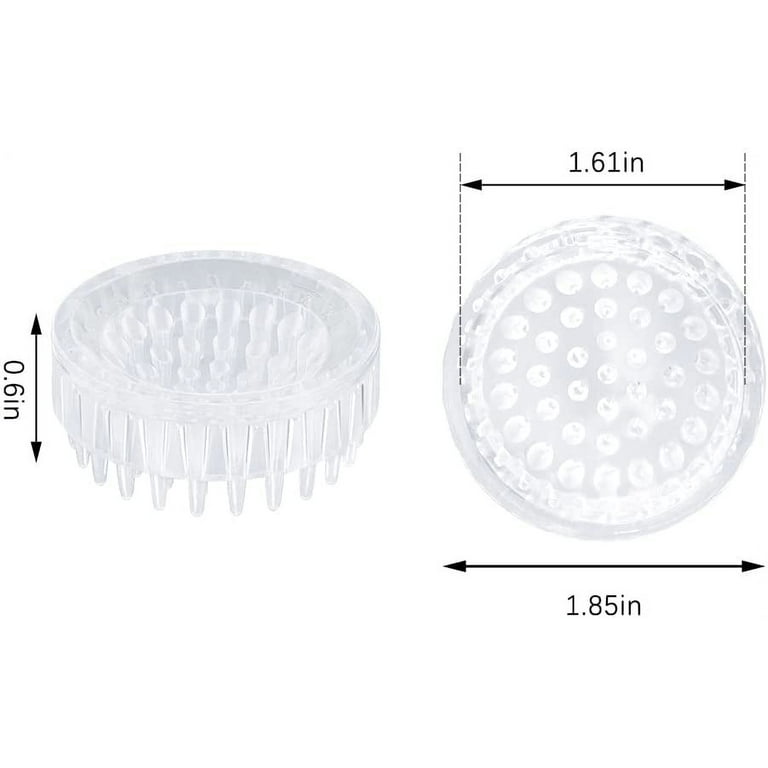 12Pcs Carpet Protector Spiked Caster Cups Plastic Carpet Protectors for Desk Chair Sofa Round Spiked Caster Cups for Furniture Legs Clear Walmart