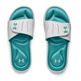 thumbnail image 2 of Under Armour Women's Sandals UA Ignite IX Slides Athletic Flip Flop 3022717, Gray/Blue, 8, 2 of 3