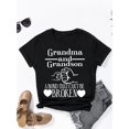 thumbnail image 2 of Camiseta de cuello redondo con estampado de abuela y nieto, top informal de manga corta para primavera y verano, ropa de mujer, camisetas de ocio, 2 of 8