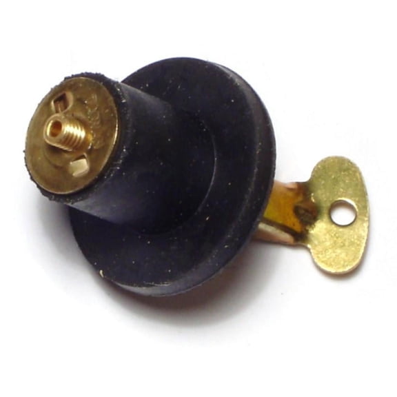 5/8" Brass Snap Handle Rubber Drain Plugs DRNPLB-083 (4 pcs.)