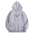 thumbnail image 3 of SIYUDAN Women's Hoodies Sweatshirts Long Sleeve Hoodie Women's Hoodies Pullover Unisex HoodieLight Gray Hoodies for women s Fall Clothes Teen Clothing, 3 of 6