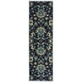 thumbnail image 3 of Linden 7811B Navy and Blue Floral Area Rug 1'10"X3', 3 of 4
