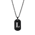 thumbnail image 3 of Collar Hombre de Inicial Letra A LUCKMAN, Acero Inoxidable Color Negro, Modelo Dylan negro UNITALLA, 3 of 7