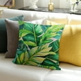 thumbnail image 3 of Autua Leaf Outdoor Throw Pillow Pillow Cover - Green Tropical Palm, Banana Leaf Decoration Cushion Cover - Farmhouse Style Sofa Home Décor 18x18in, 3 of 5