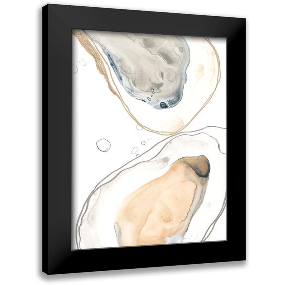 Vess, June Erica 12x14 Black Modern Framed Museum Art Print Titled - Ocean Oysters IV