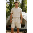 thumbnail image 5 of Pdbokew Men's Cargo Stretch Short 6 Pockets Include 2 Zipper Pocket Comfortable Elastic Waist Causal Work Shorts Golf Hiking Short Beige 34, 5 of 9