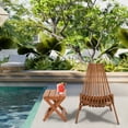 thumbnail image 4 of Wood Folding Chair for Outdoor, Low Profile Acacia Wood Lounge Chair for Balcony Porch Backyard Patio Lawn Garden, 4 of 23