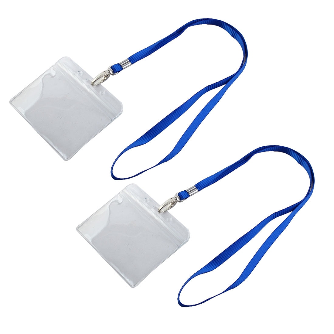 School Office Name Badge ID Card Clear Plastic Horizonal Holder 2 Pcs