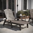 thumbnail image 3 of Flash Furniture Monterey Indoor/Outdoor Adirondack Set with 2 Loungers and Side Table Brown 3, 3 of 14