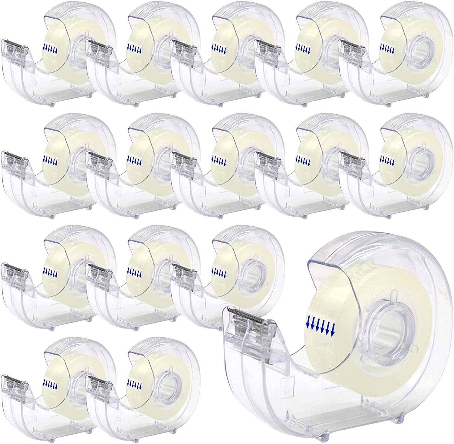 6 Pack Desktop Tape Dispenser Non Skid Base Tape Dispensers Invisible