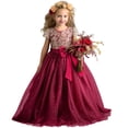 thumbnail image 1 of Vestido TTYAOVO para niña, boda, princesa, vestido de encaje con flores, talla 120, 1 of 7