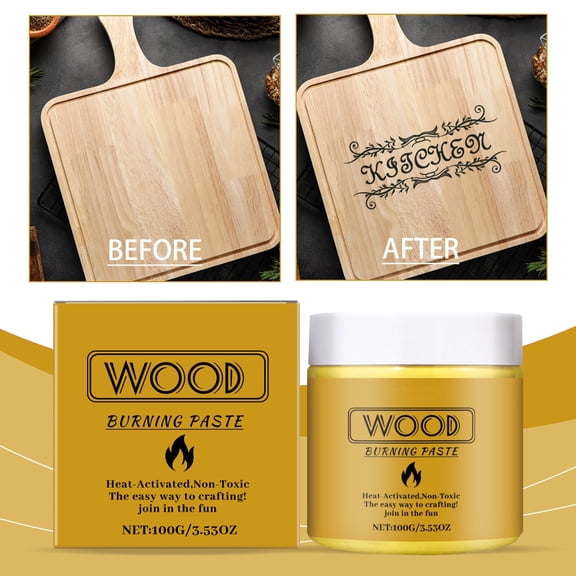 Wood Paste for Pyrography Art on Leather Canvas Paper and DIY Craft Projects