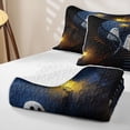 thumbnail image 4 of Feelyou Halloween Ghost Quilt Full, Spooky Gothic Castle Full Bedspread Sets, Dark Blue, 3pcs, 1 Comforter and 2 Pillowcases, 4 of 7