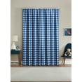 thumbnail image 5 of Your Zone Gingham Plaid Blackout Curtain Panel Pair, Set of 2, Navy, 37" W x 95" L, 5 of 6