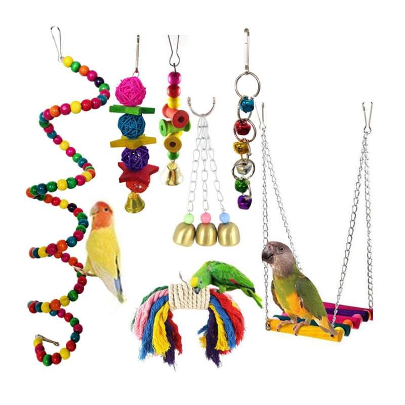 Spools N' Stuff Bird Foot Toys Small to Medium Bird Parrot Toys 3 Pack 