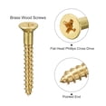 thumbnail image 4 of Tornillos de Madera de Latón Uxcell M4x30mm, Conector Autoperforante de Cabeza Plana Phillips Paquete de 30, 4 of 5