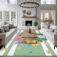 thumbnail image 4 of Watercolor Floral 6'x9' Area Rug for Living Room, Spring Flowers Butterflies Leaves Green Non-Slip Floor Mat Rugs for Bedroom Dining Room, Indoor Large Carpet for Classroom, Nursery Rugs for Playroom, 4 of 9