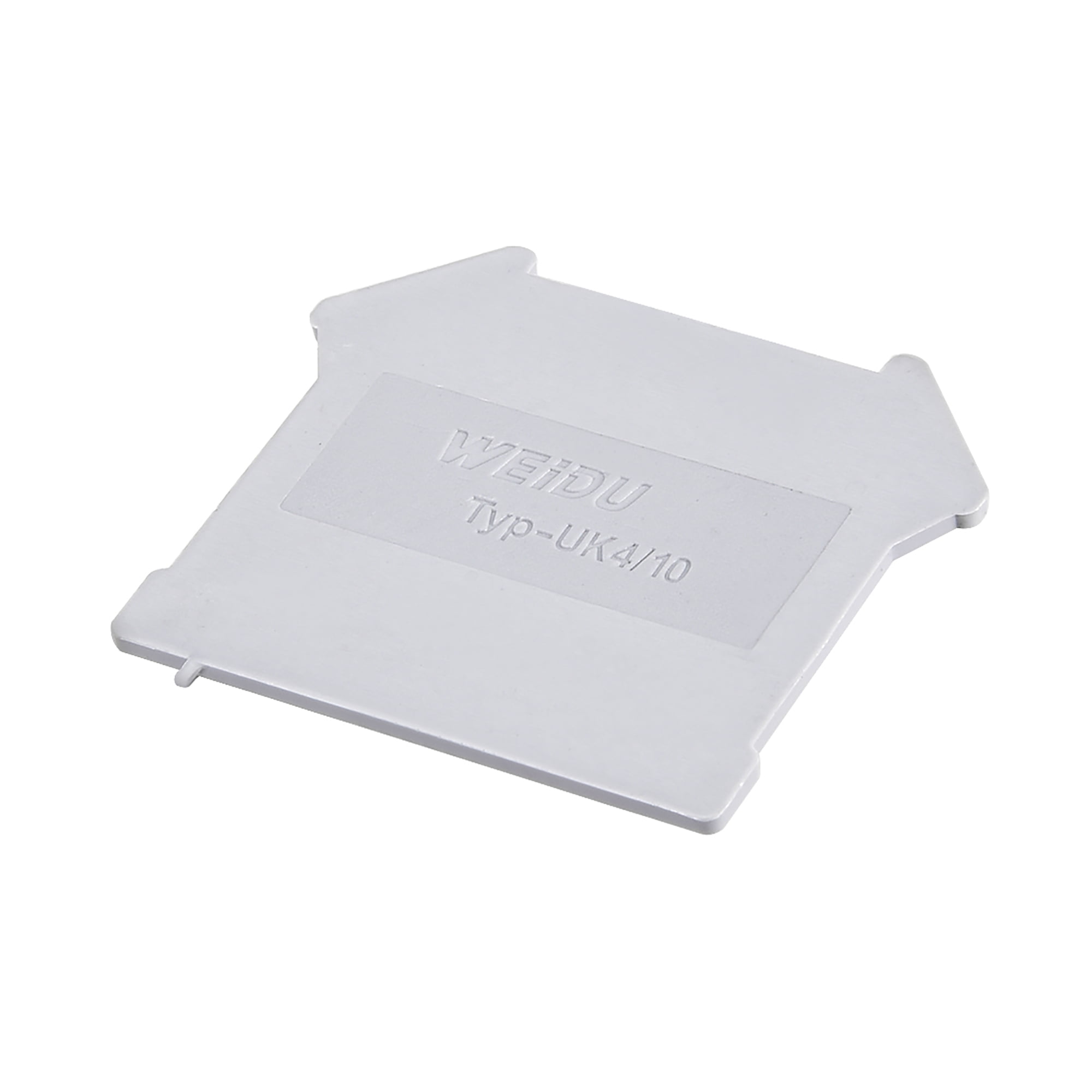 UK4 DIN Rail Terminal Block End Cover Gray 100Pcs