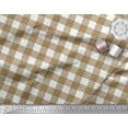 thumbnail image 2 of Soimoi Crepe Silk Fabric Gingham Check Print Fabric by Yard 42 Inch Wide, 2 of 3