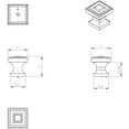 thumbnail image 4 of Jeffrey Alexander 585 Delmar 1" Stacked Square Designer Deco Cabinet / Drawer Knob -, 4 of 7