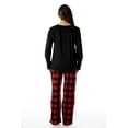 thumbnail image 5 of Just Love Ultra-Soft Womens Pajama Pant Set with Nightgown & Matching Socks  Luxurious Sleepwear (Buffalo Plaid Red Black, 2X), 5 of 5