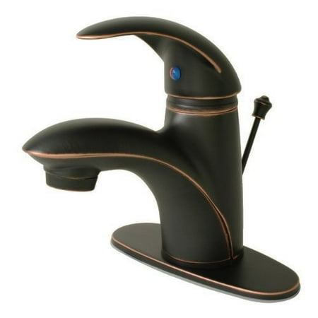 Oil Rubbed Bronze Single Handle Bathroom Sink Faucet with Drain
