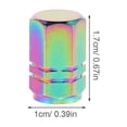 thumbnail image 2 of STOBOK 4Pcs Assorted Color Aluminum Wheel Valve Covers Hexagonal Tire Valve Caps for Car Usage, 2 of 6