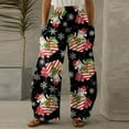 thumbnail image 2 of Pantalones de Salón de Navidad Para Mujer Pantalones Sueltos Vintage Estampados Pantalones de Pierna Ancha Odeerbi ODB197729, 2 of 5