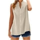 thumbnail image 3 of Camisetas para mujer,Blusa informal de verano sin mangas para mujer, de poliéster, color liso, cómoda para uso diario, sopatenor, 3 of 9
