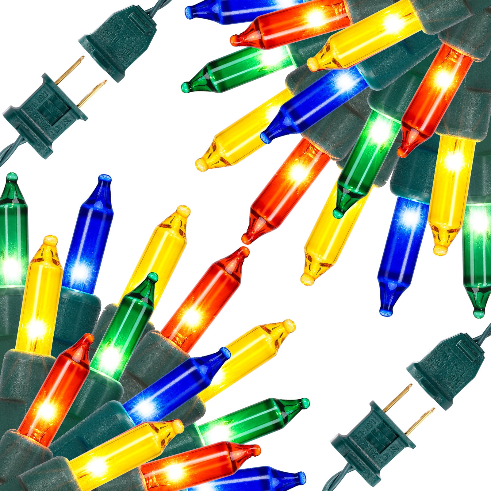 EastVita 200 Counts Christmas Lights 53Ft, 2 Sets of 100 Mini Lights 26