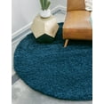thumbnail image 6 of Unique Loom Solid Shag Collection Area Rug (7' 1" Round Sapphire Blue/Navy Blue), 6 of 7
