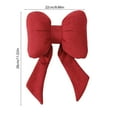 thumbnail image 3 of Lilixerw 11x8.7 Inch Bow Headrest Pillow with Ribbon,Valentines Day Linen Breathable and Comfortable Decorative Cushion for Sofa Bed Car Seat,Red, 3 of 6