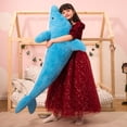 thumbnail image 2 of Muiteiur 55" Dolphin Plush Toy Giant Body Pillow Ocean Life Stuffed Animal, 2 of 7