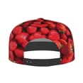 thumbnail image 5 of Flat Bill Trucker Hats for Women Men - Strawberry Red Adjustable Flat Baseball Cap Snapback Hats Dad Hats for Men, 5 of 7