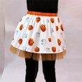 thumbnail image 4 of Halloween Skirts for Girls Halloween Print Tulle Skirts Shorts Holiday Party Tutu Skirts Halloween Outfit for Girls (White 50x35cm), 4 of 4