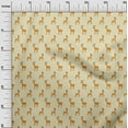 thumbnail image 3 of oneOone Cotton Jersey Light Yellow Fabric Animal Dress Material Fabric Print Fabric By The Yard 58 Inch Wide, 3 of 5