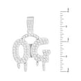 thumbnail image 4 of HIPHOP Rap Original Gangster Iced Out Silver Plated Dripping O.G Sign Words Pendant 24 inch Rope Chain Necklace HC 1301 S, 4 of 4