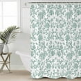 thumbnail image 2 of 54x78 Inch Shower Curtain Decorative Spring Flower Bathtub Bath Curtains Fabric Waterproof Bathroom Decor Vintage Farmhouse Turquoise Boho Leaf Small Stall Shower Curtain Set with 12 Hooks, 2 of 6