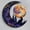 Ver C, variant on Galaxy Moon Cat Metal Wall Art, Celestial Night Sky Decorative Wall Decor