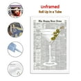 thumbnail image 2 of Trendy Green Martini Vintage Cocktail Newspaper Canvas Wall Art Prints Poster Gifts Photo Picture Painting Posters Room Decor Home Decorative 12x18inch(30x45cm), 2 of 6